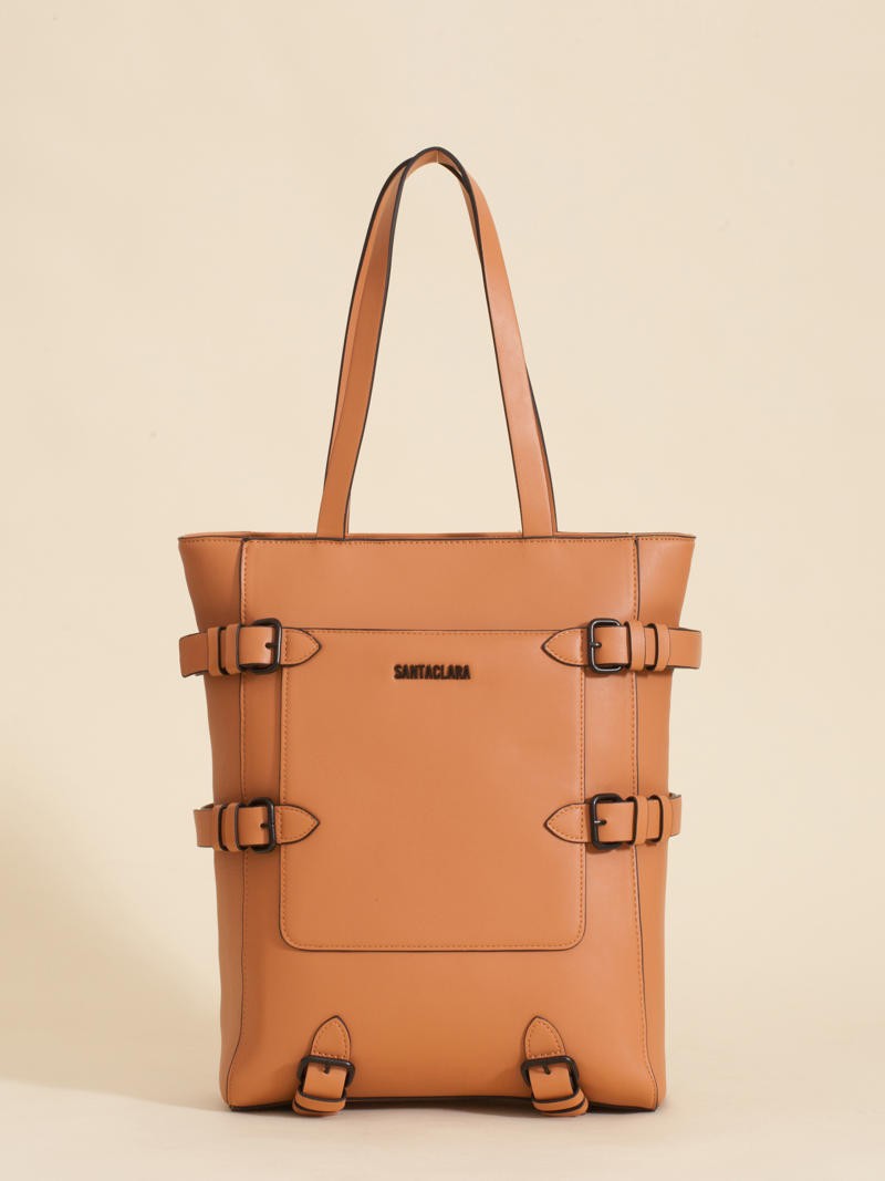 Shopping Bag Solana Camel Porta Notebook