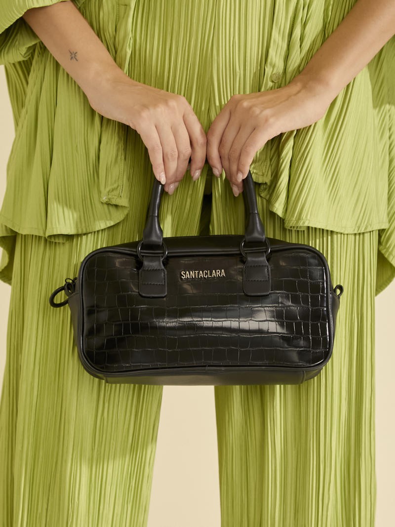 Cartera Bisi Negro Croco