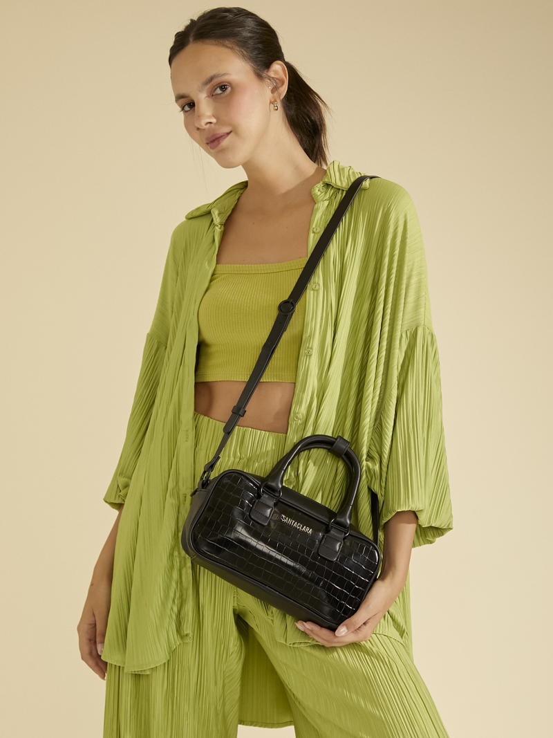 Cartera Bisi Negro Croco