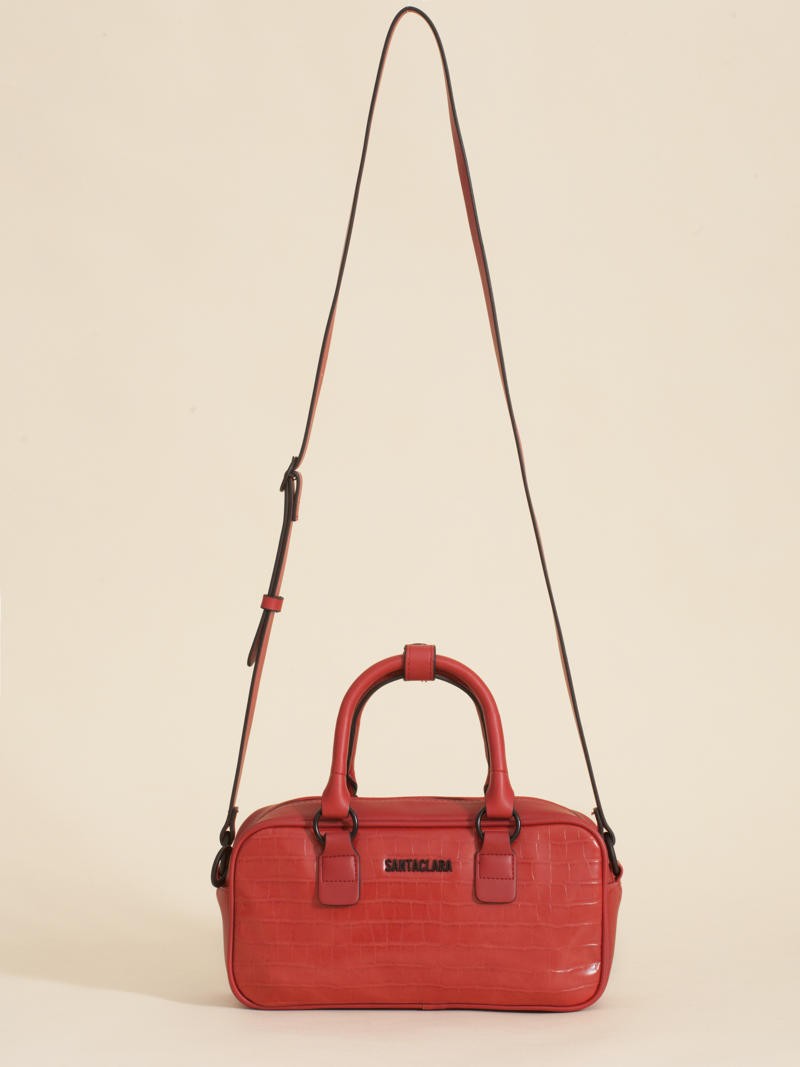 Cartera Bisi Rojo Croco