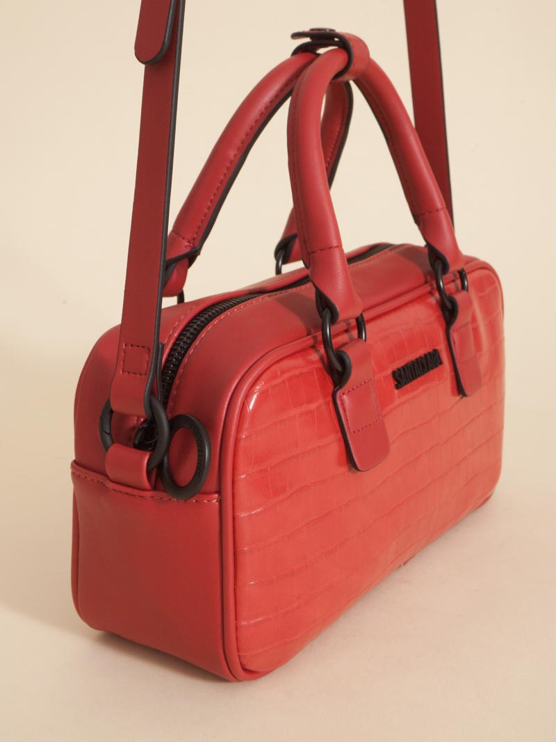 Cartera Bisi Rojo Croco