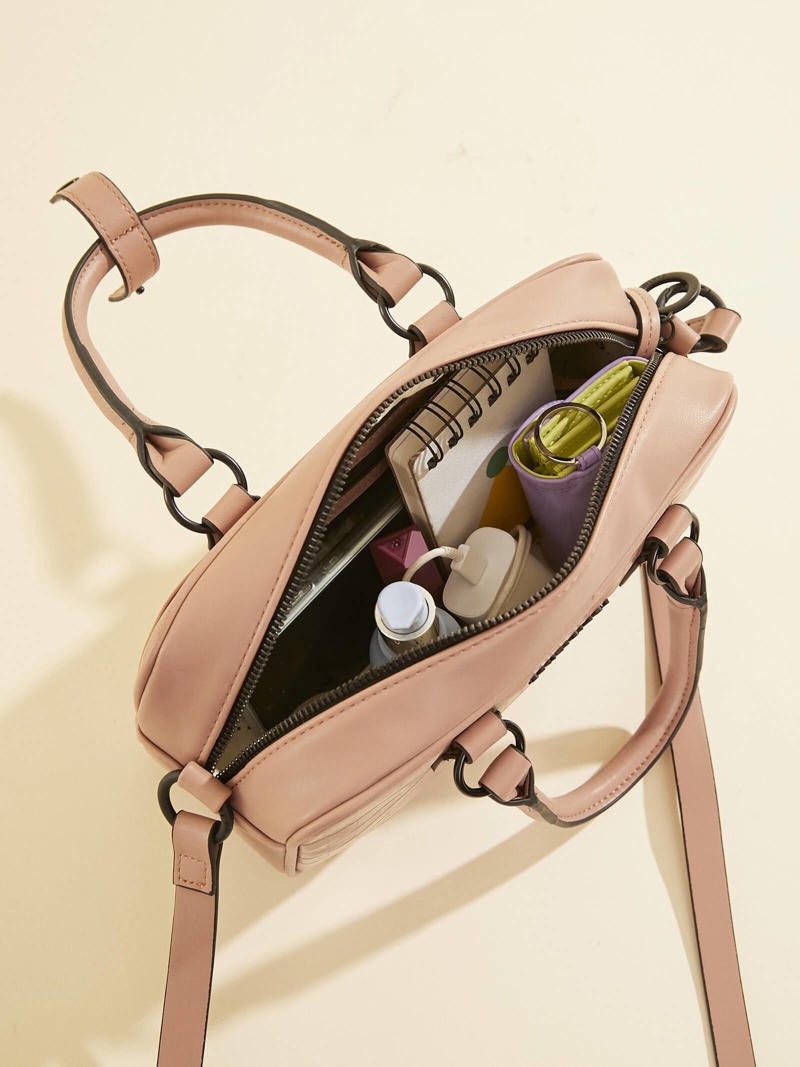 Cartera Bisi Rosa Viejo Croco