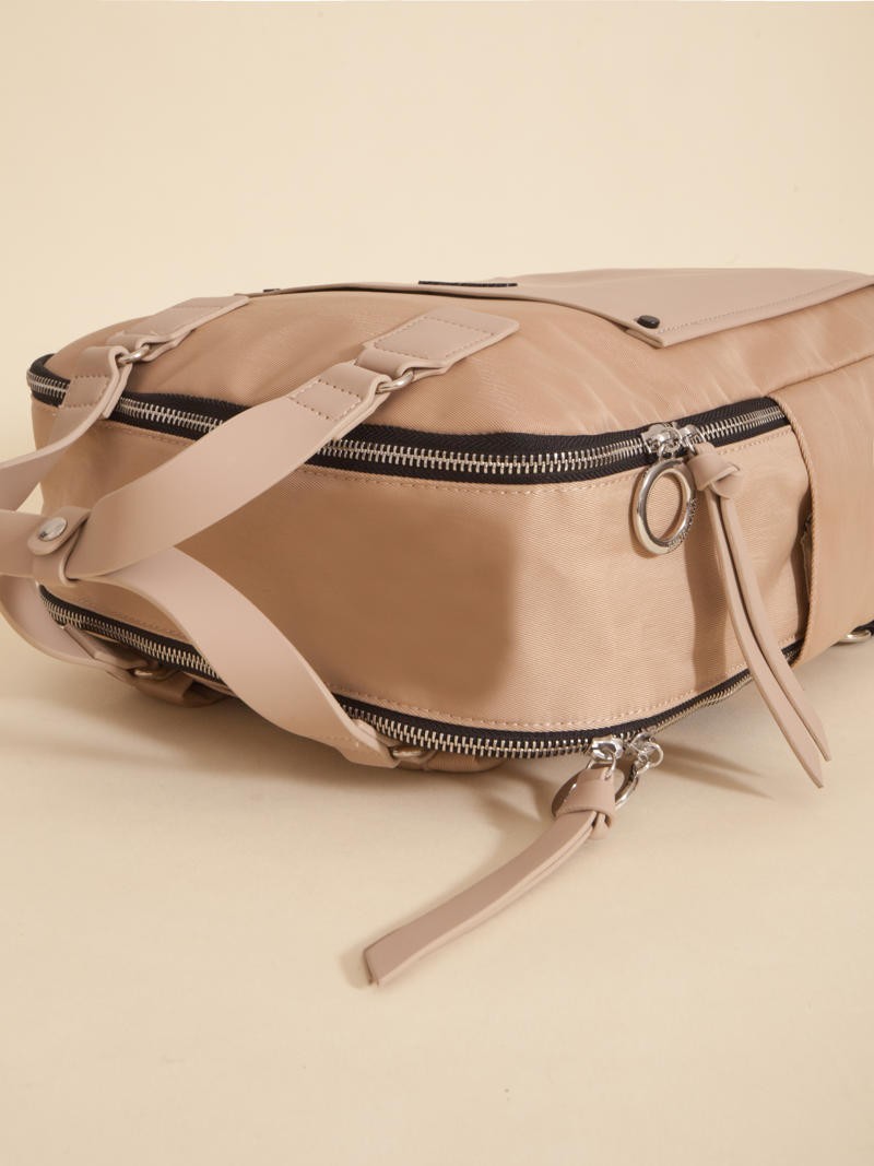 Mochila Nomi Beige Porta Notebook