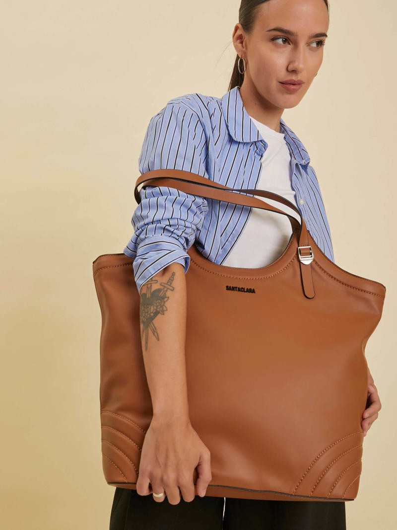 Maxibolso Fran Marrón Porta Notebook