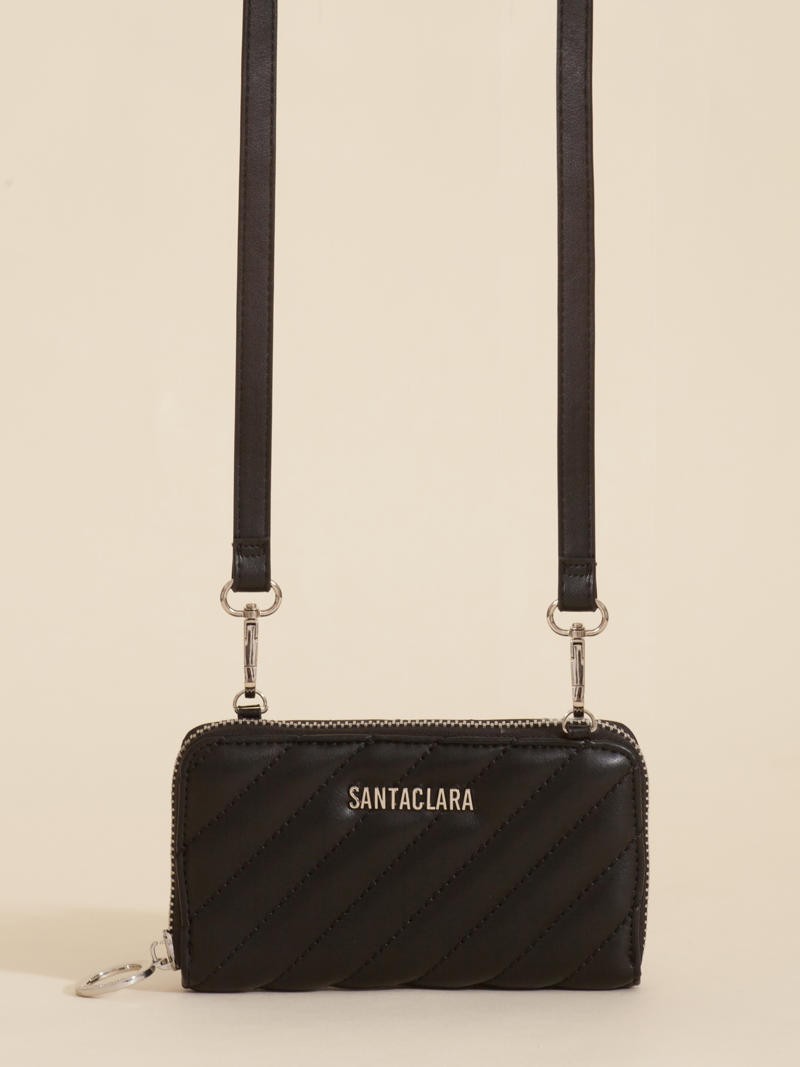 Billetera Lara Negro Con Correa