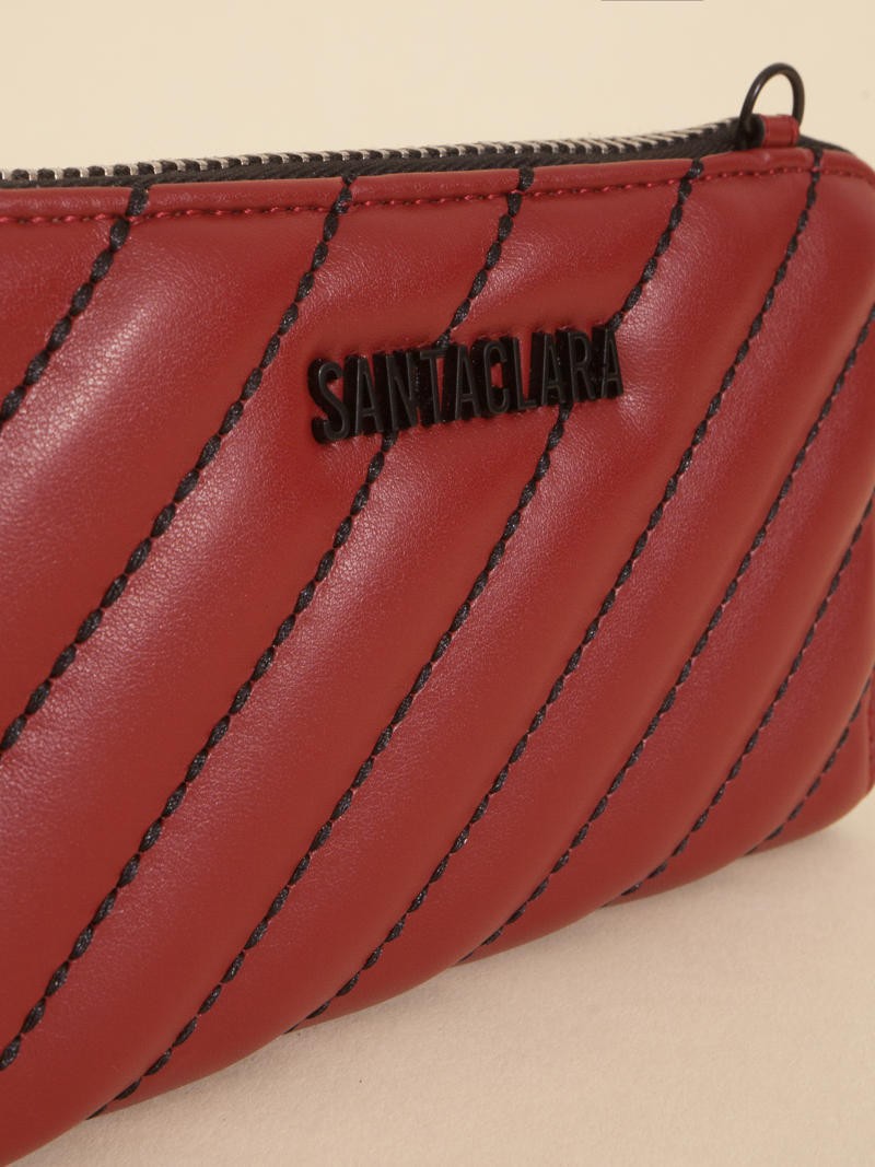 Billetera Lara Bordó Con Correa
