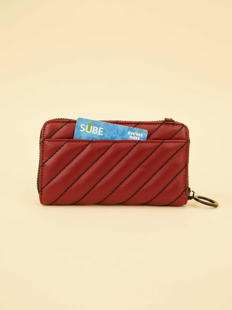 Billetera Lara Bordó Con Correa