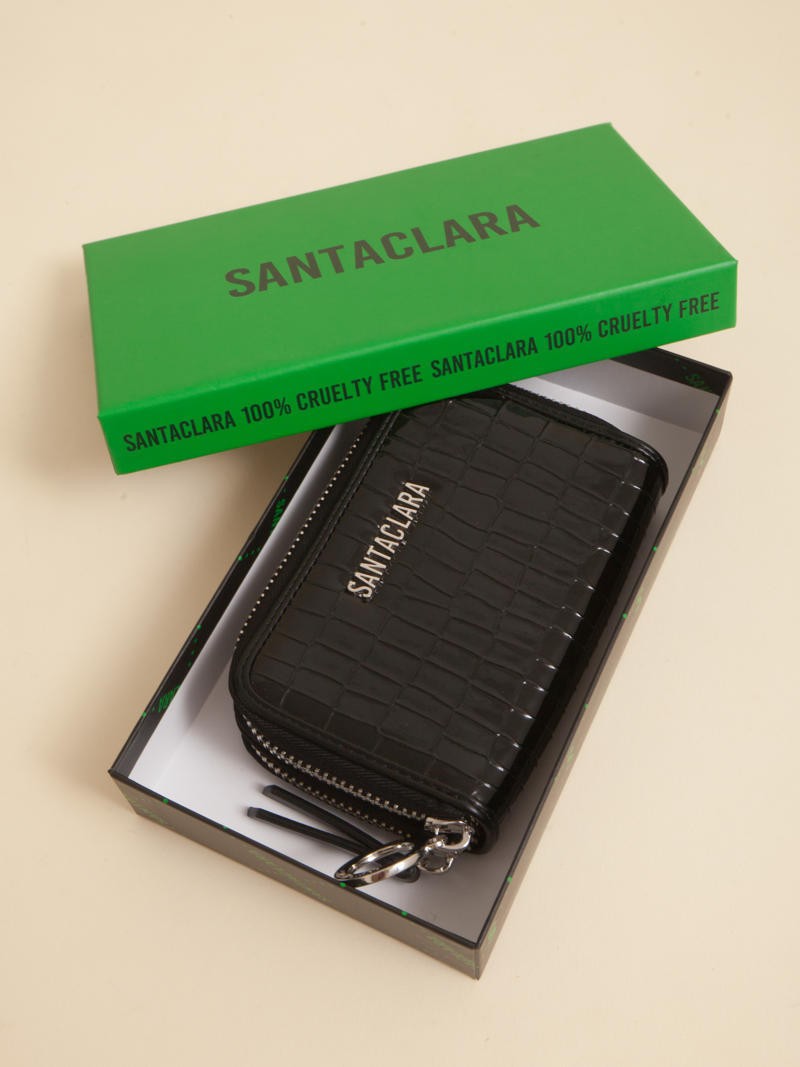 Billetera Midi Niki Negro Doble Compartimento