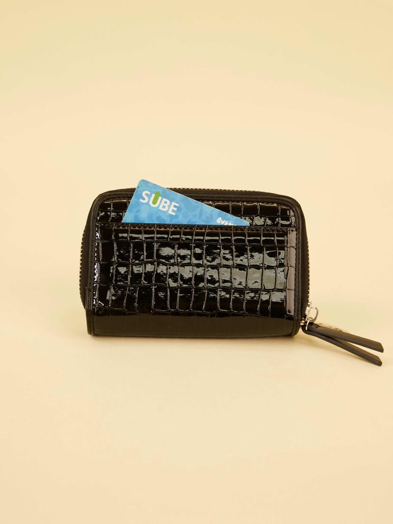 Billetera Midi Niki Negro Doble Compartimento