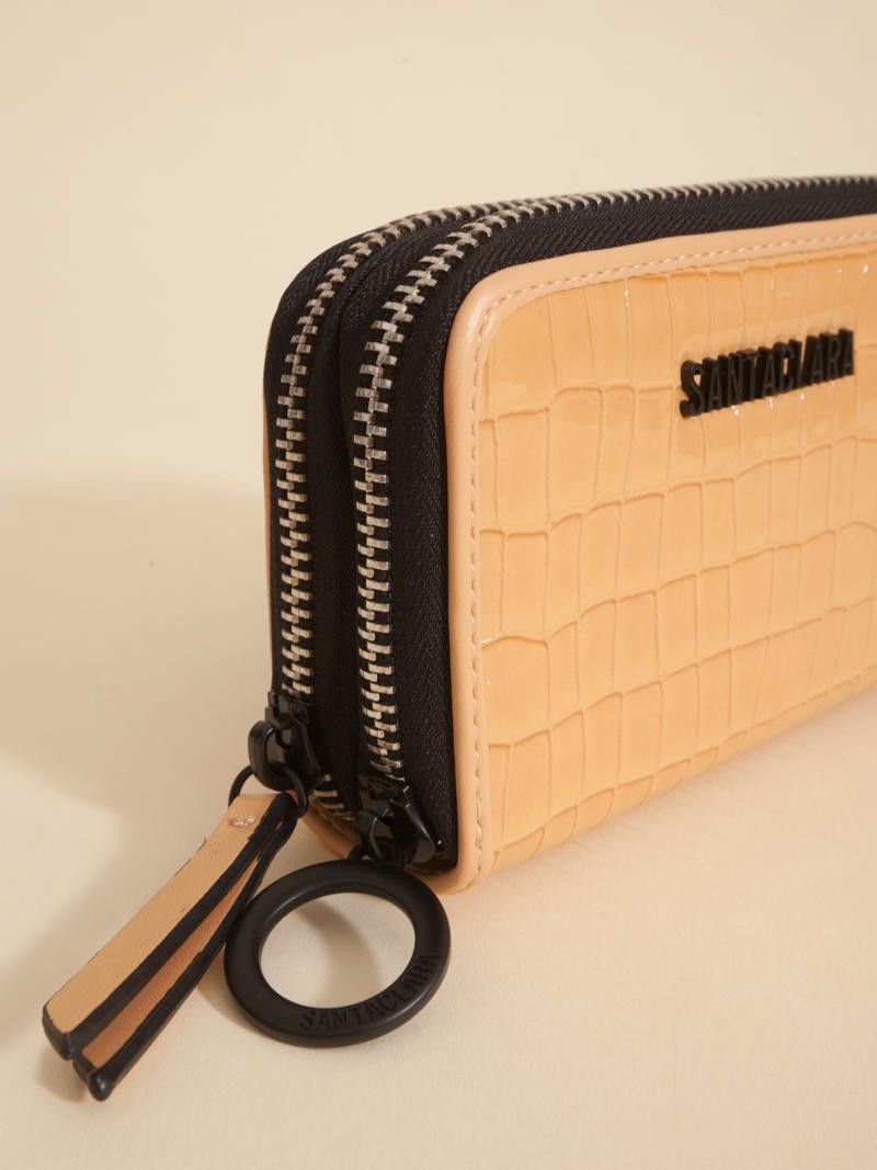 Billetera Midi Niki Camel Doble Compartimento