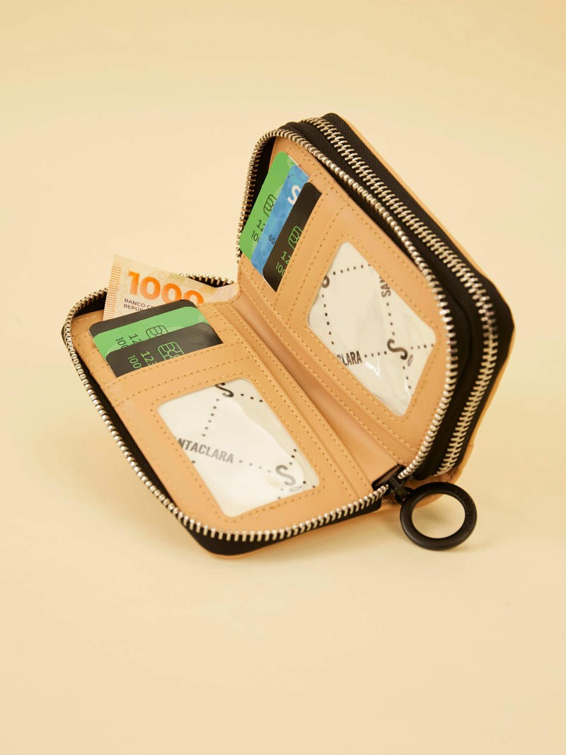 Billetera Midi Niki Camel Doble Compartimento