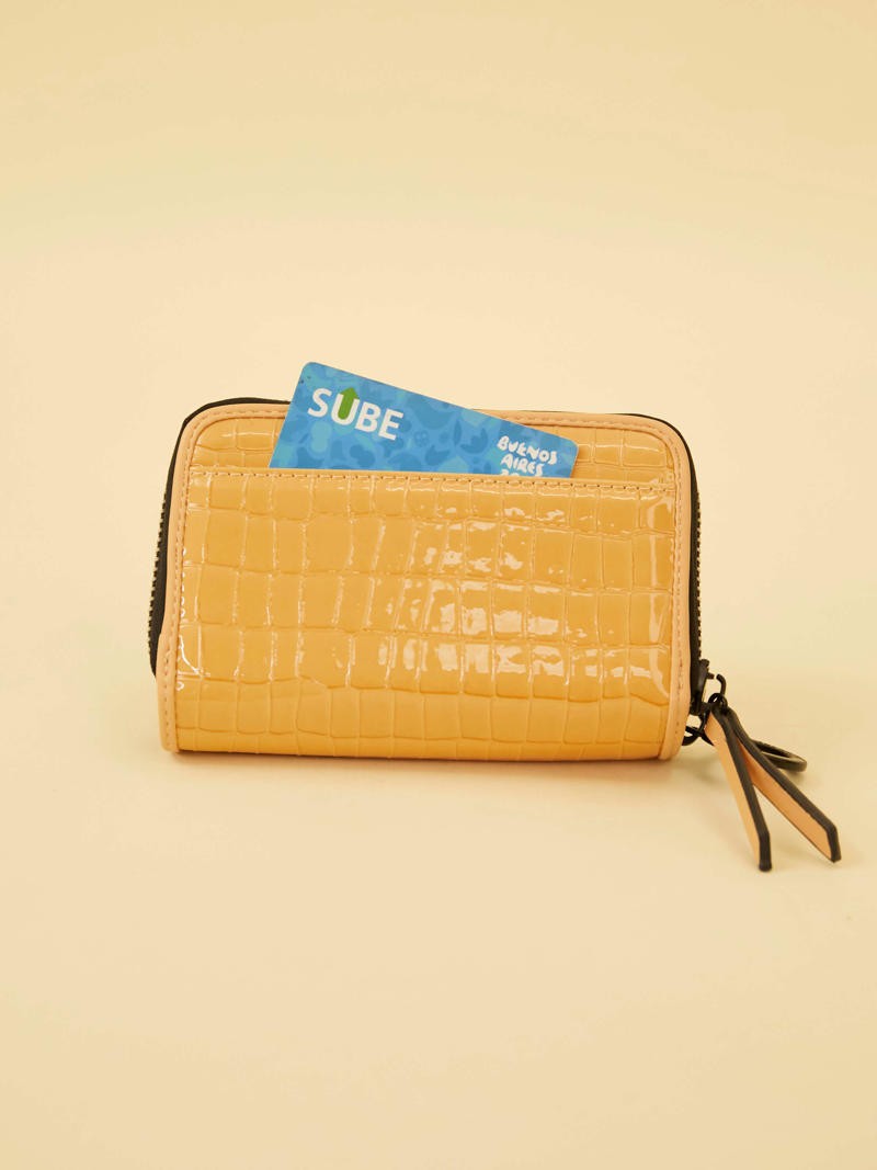 Billetera Midi Niki Camel Doble Compartimento