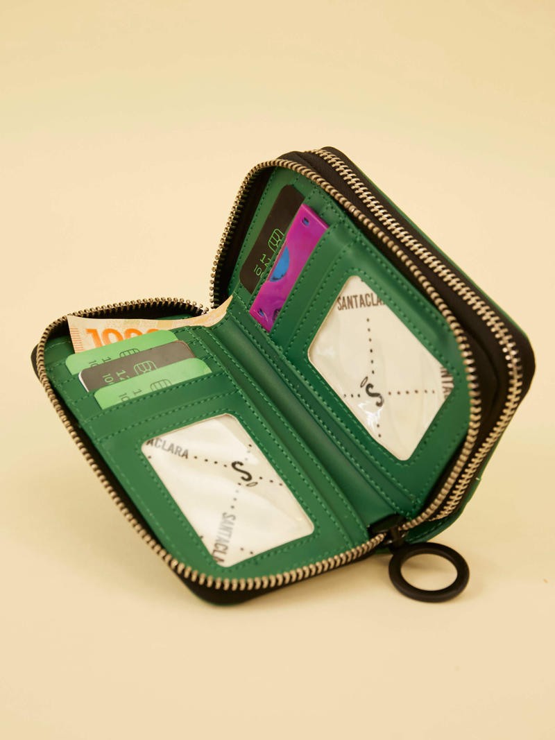 Billetera Midi Niki Verde Doble Compartimento